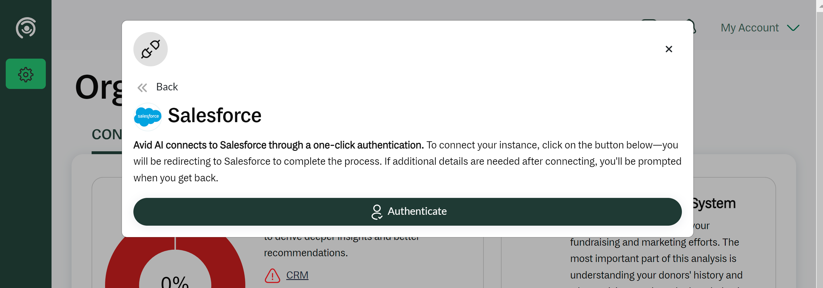 Click on Authenticate