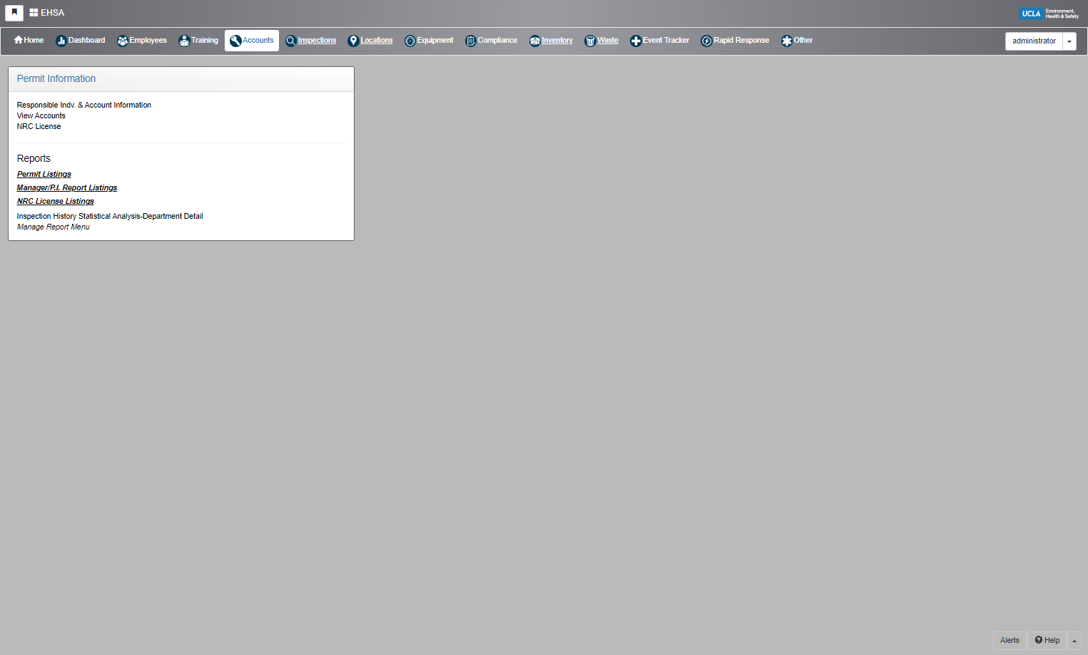 Click on Responsible Indv. & Account Information