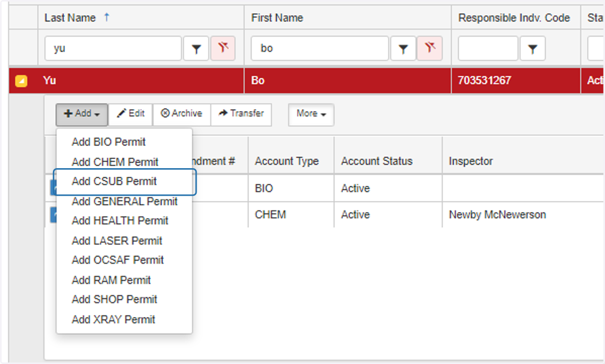 Select the account that you wish to add.