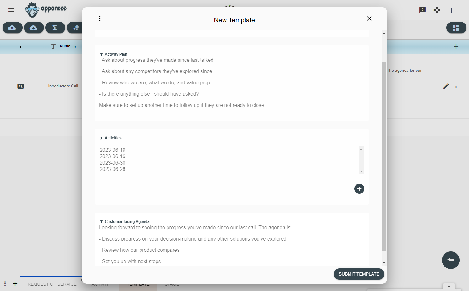 Type in a Customer-facing Agenda