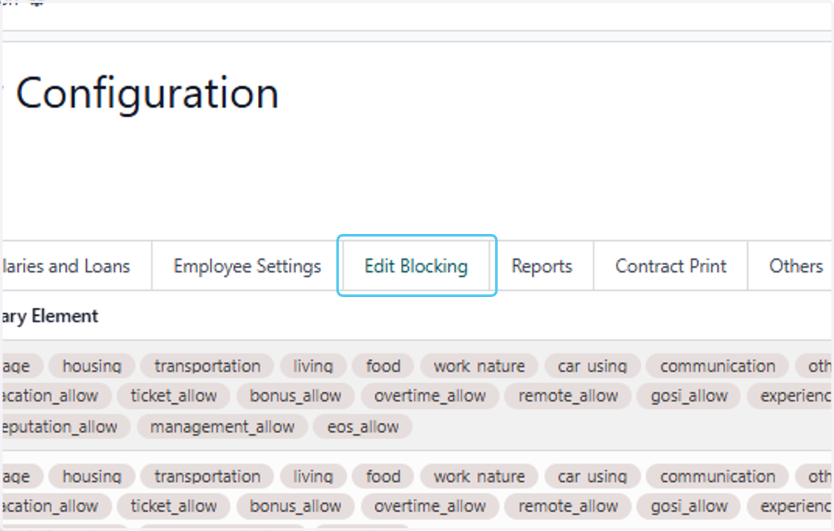 Click on Edit Blocking