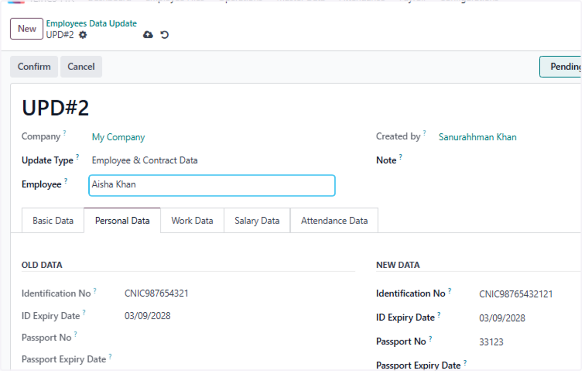 Click on Employee?
