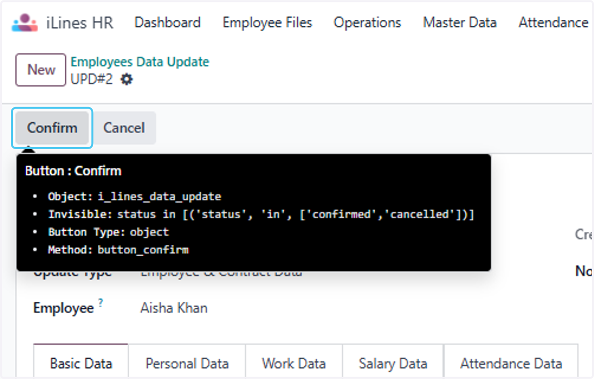 Click on Confirm