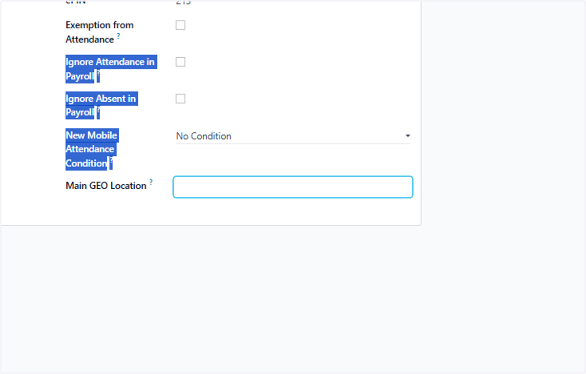 Click on Main GEO Location?