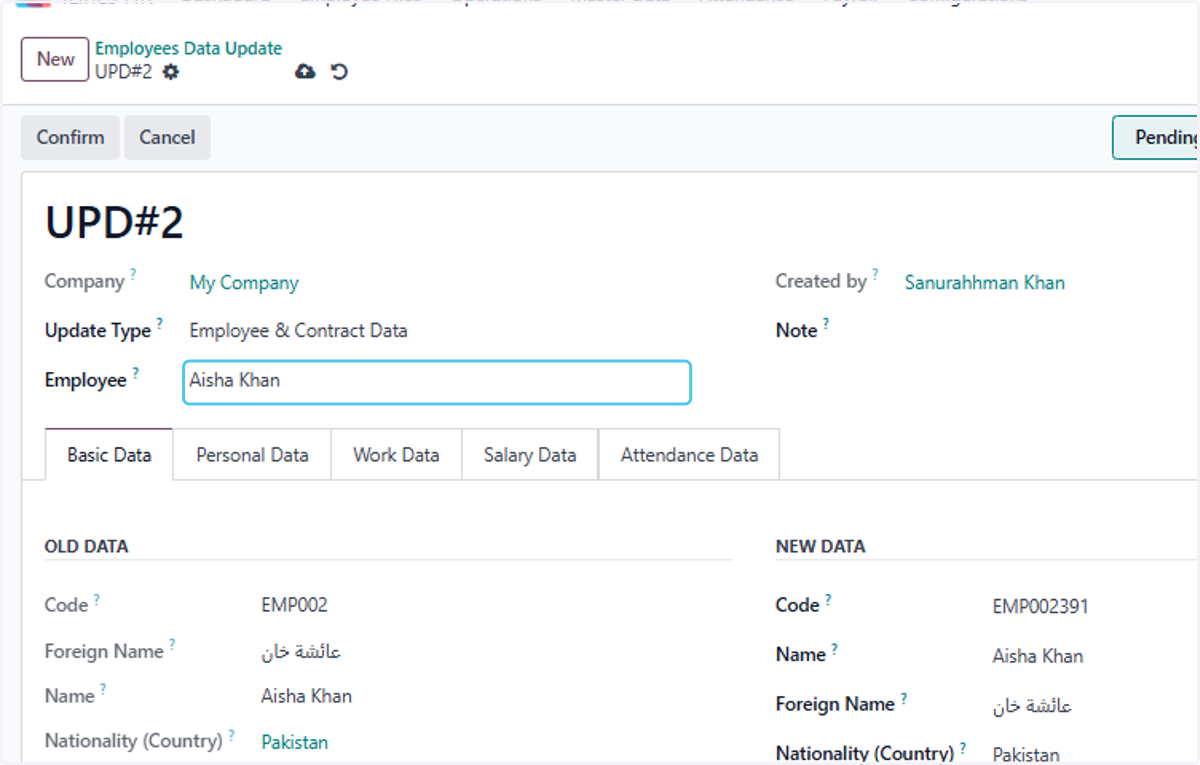 Click on Employee?