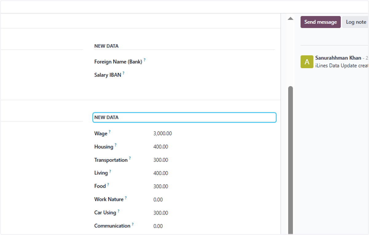 Click on NEW DATA