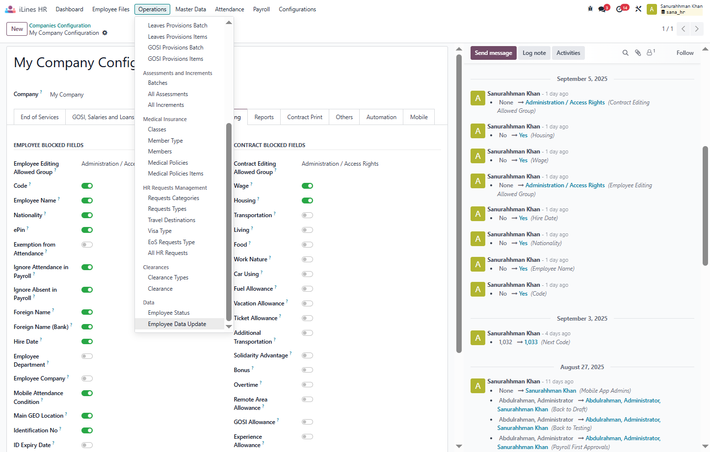 Click on Employee Data Update