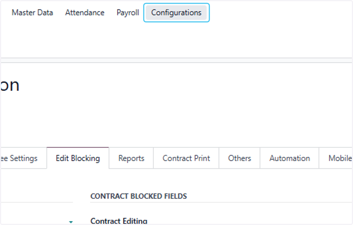 Click on Configurations
