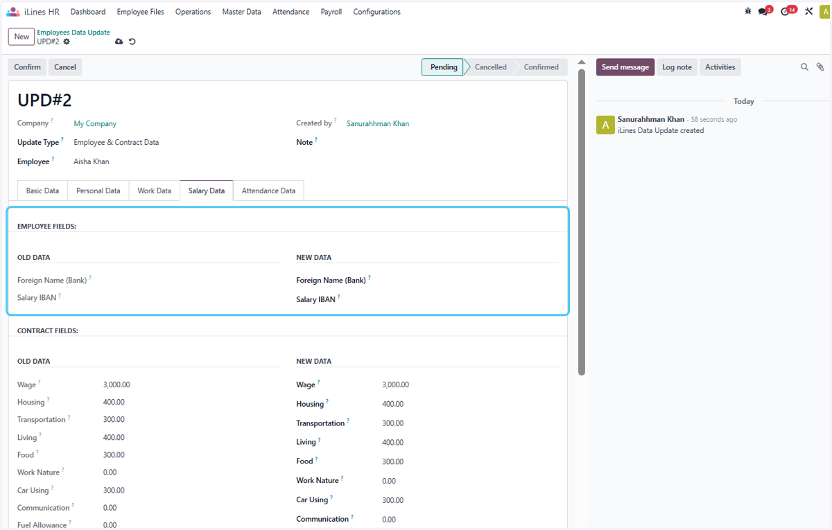 Click on EMPLOYEE FIELDS:…