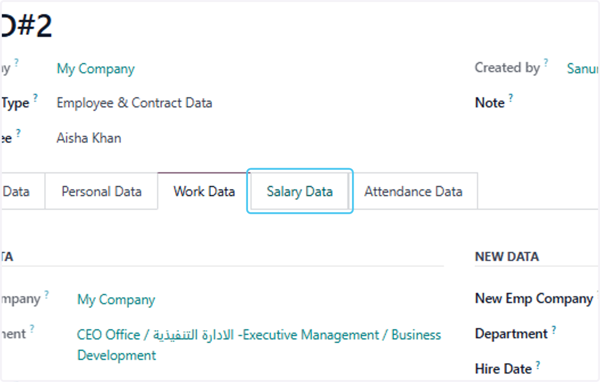 Click on Salary Data