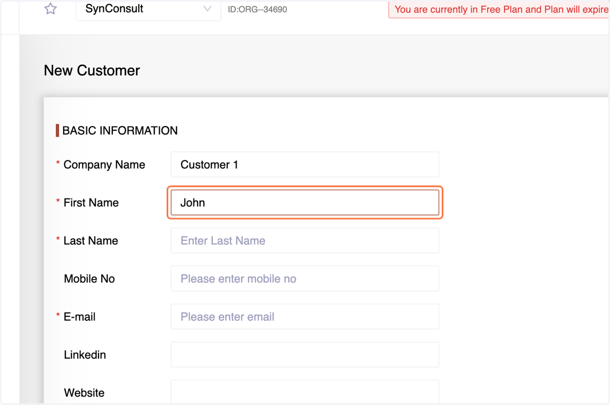 Provide the "First Name" of the customer
