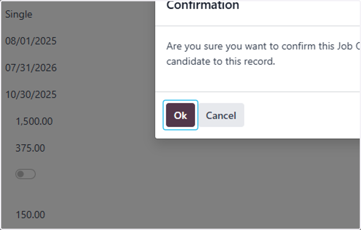 Click on Ok