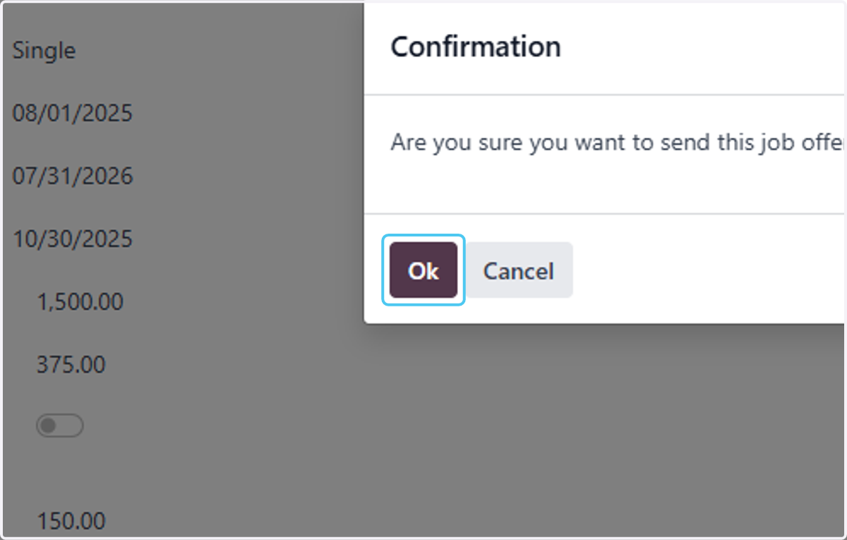 Click on Ok