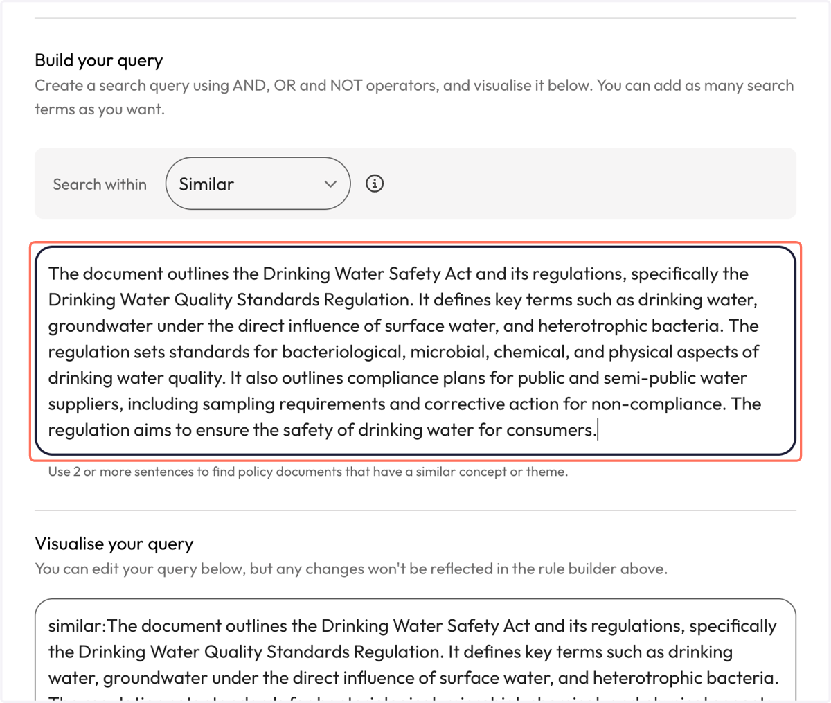 Add your text to the search box.