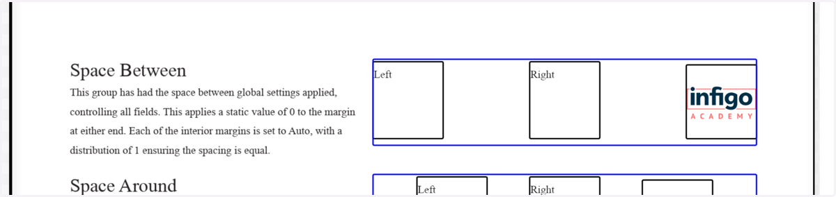 Space Between results