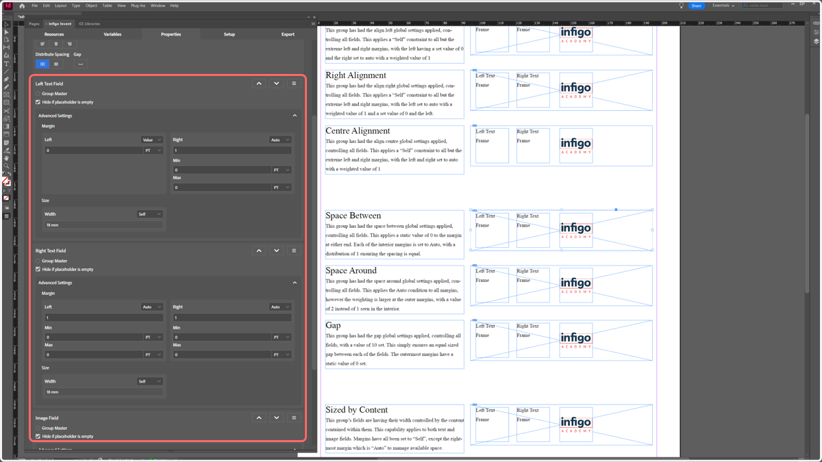 Distribute Spacing - Space Between