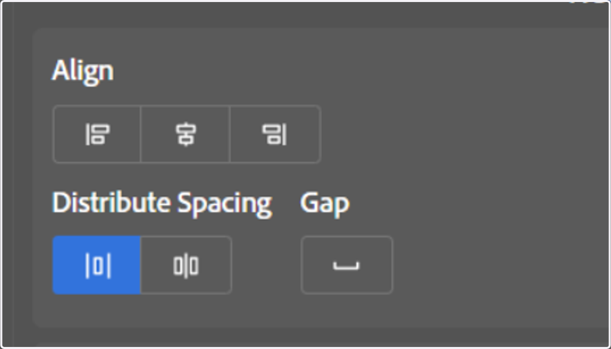 We will work our way through the alignment, spacing and gap options provided by default.