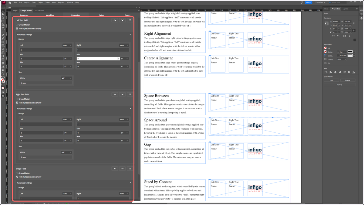 Distribute Spacing - Space Around