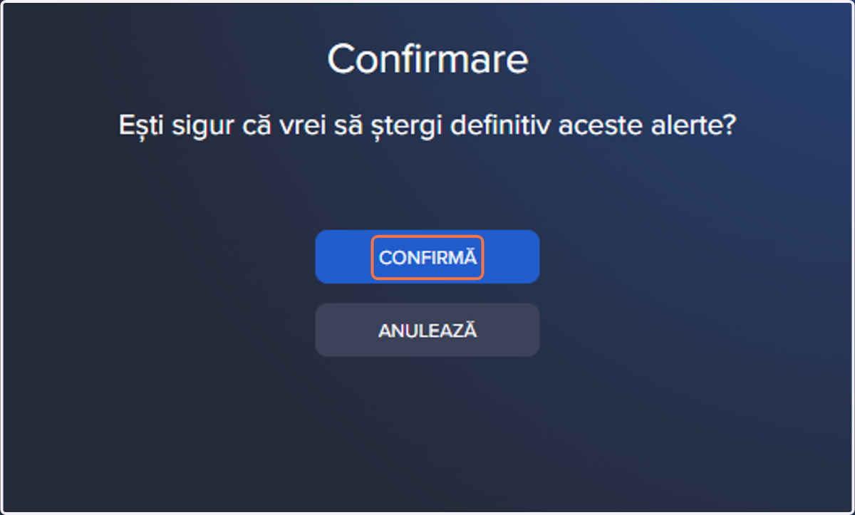 Click pe CONFIRMĂ
