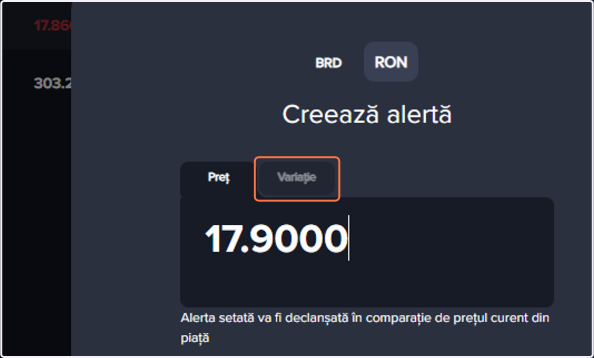 Preț / Variație