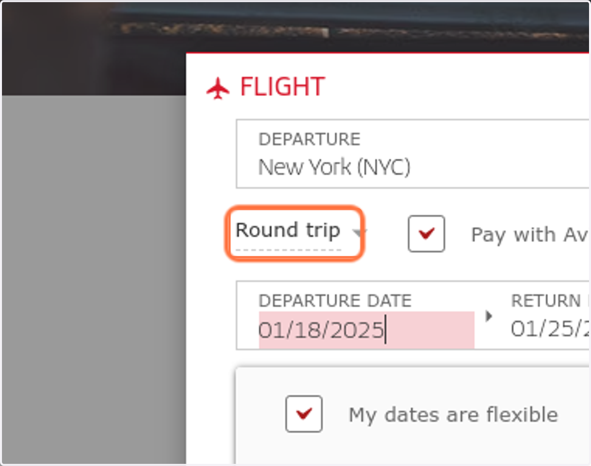 Click on Select an option