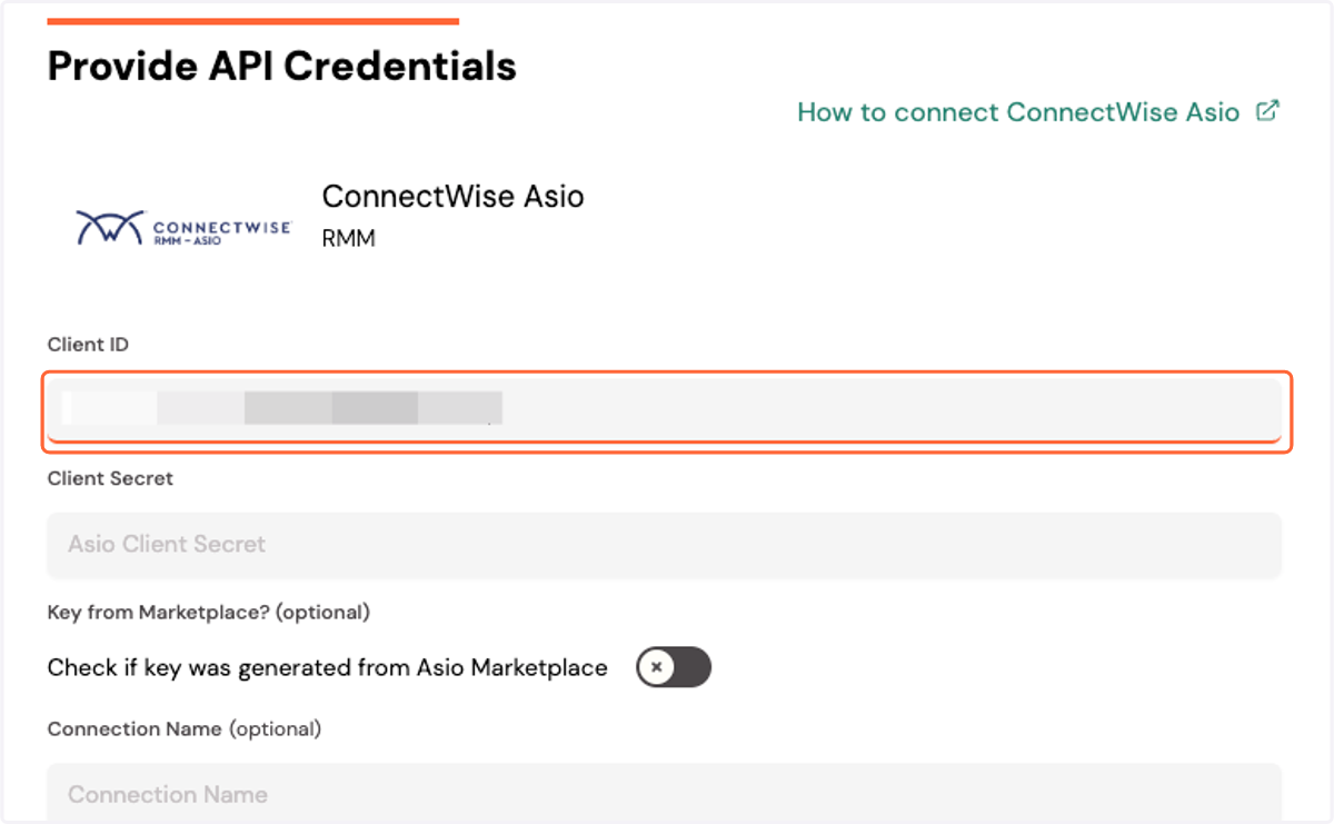 Paste your client ID