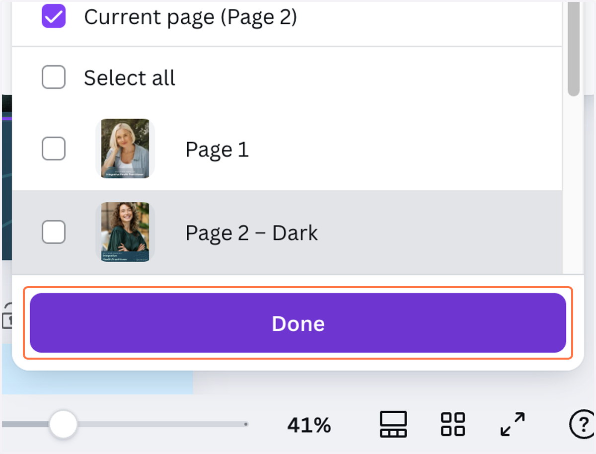Click on "Done"