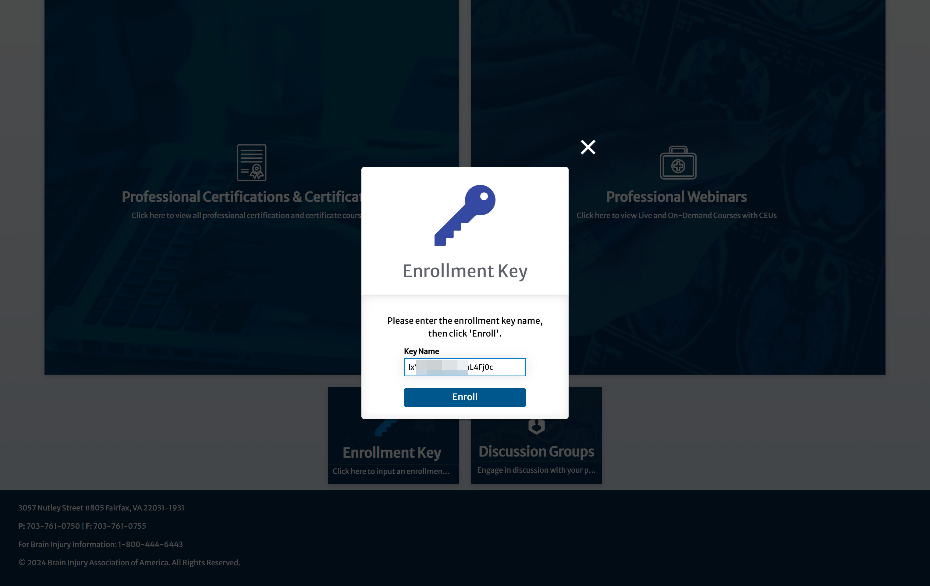 Click on Enroll