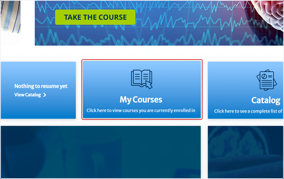 Click on My Courses…