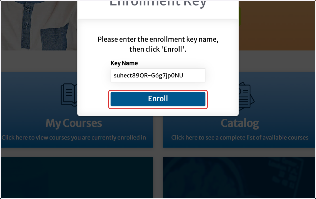Click on Enroll