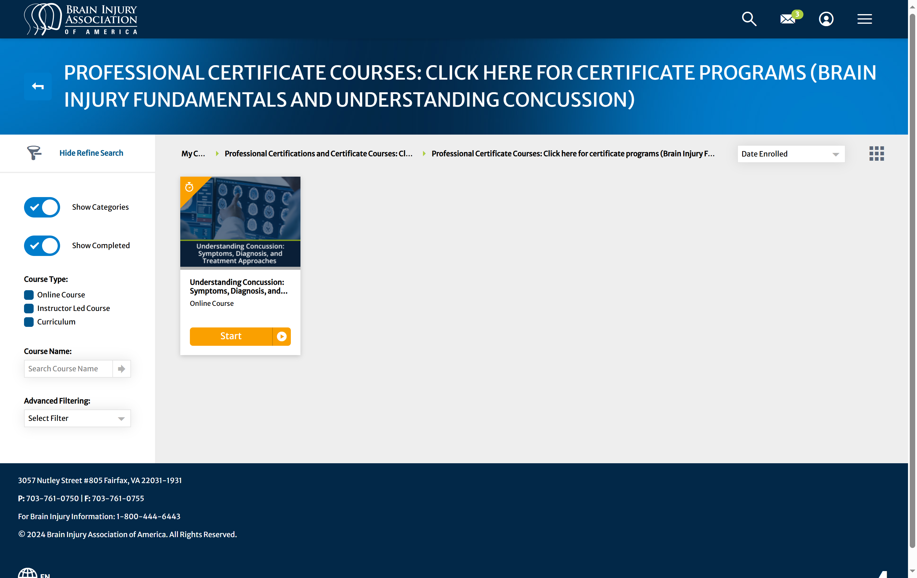 Click on BIAA: Brain Injury Association of America Dashboard