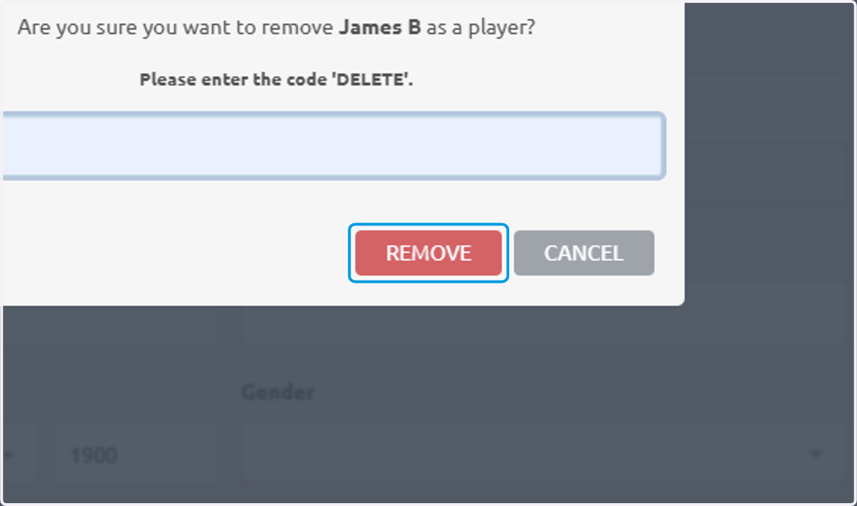 Click on REMOVE