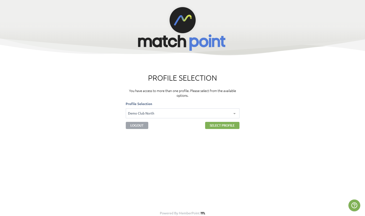 and then click SELECT PROFILE