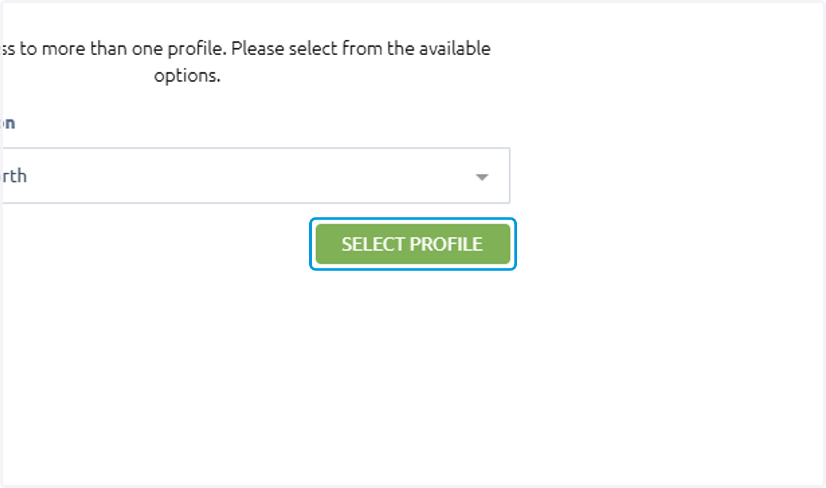 and then click SELECT PROFILE
