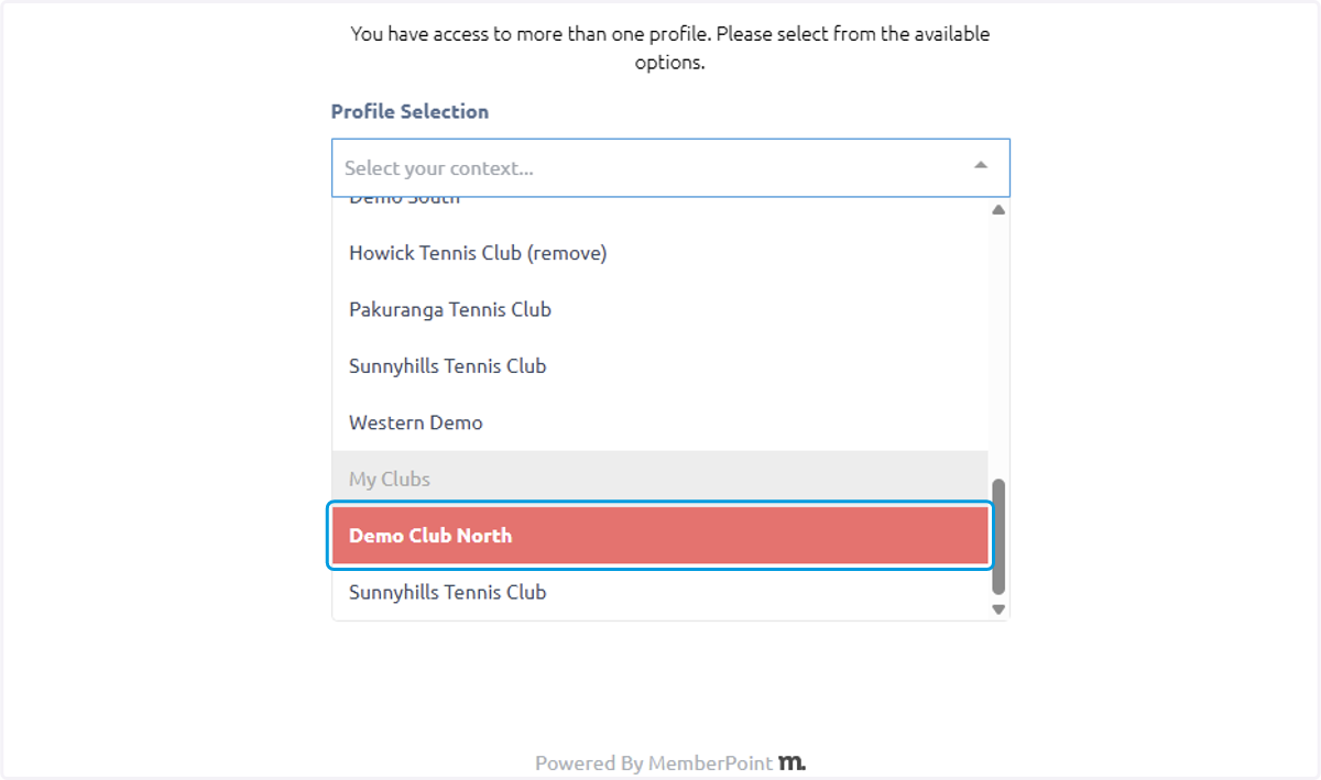 Click on your personal context