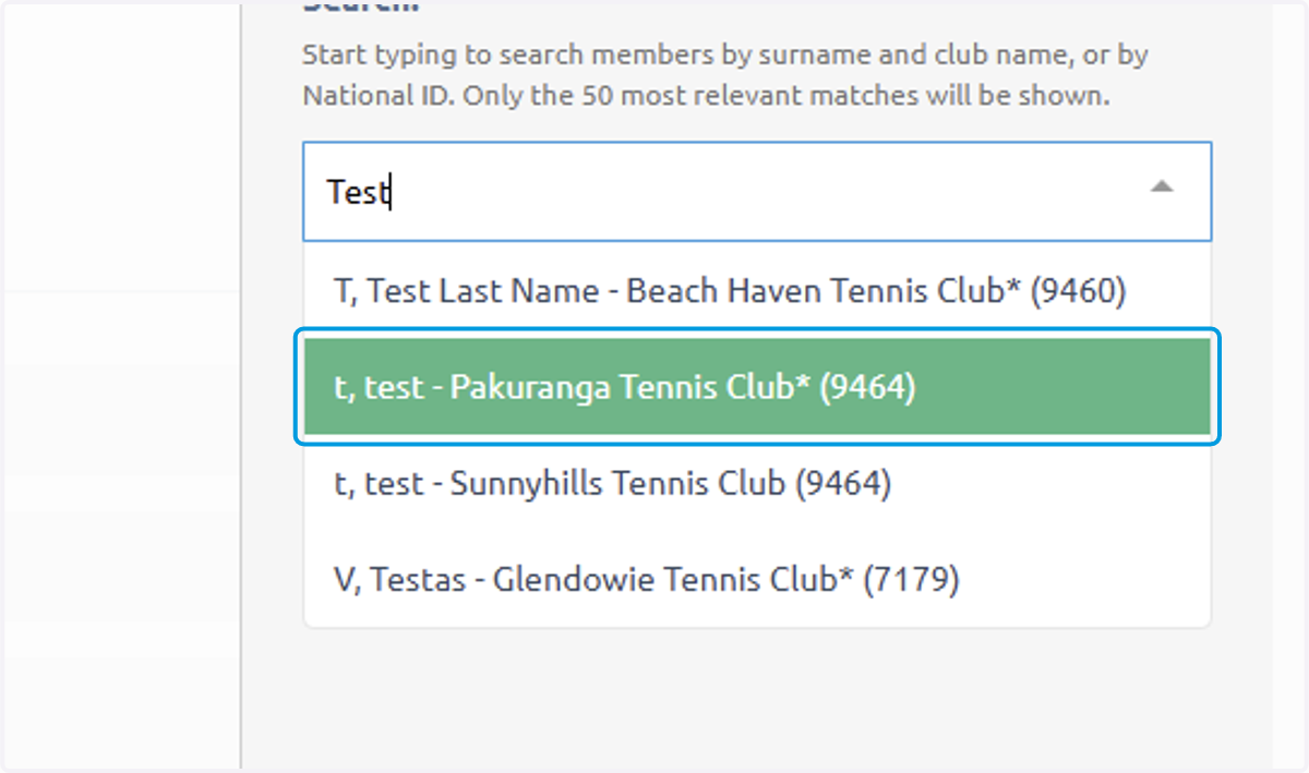 Select member