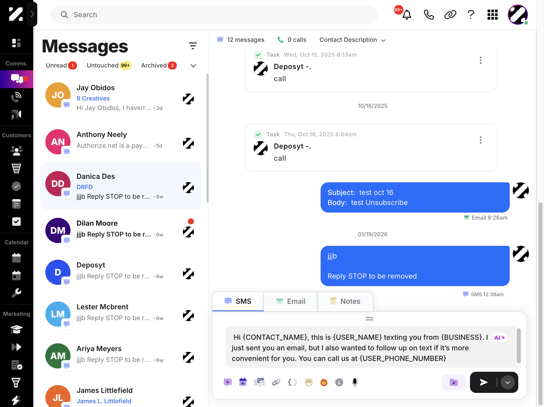 When you are finished with your message and ready to schedule, click on the dropdown button next to the Send button. Click on ‘Schedule Message,’ and a pop-up will appear where you can further edit your message.  