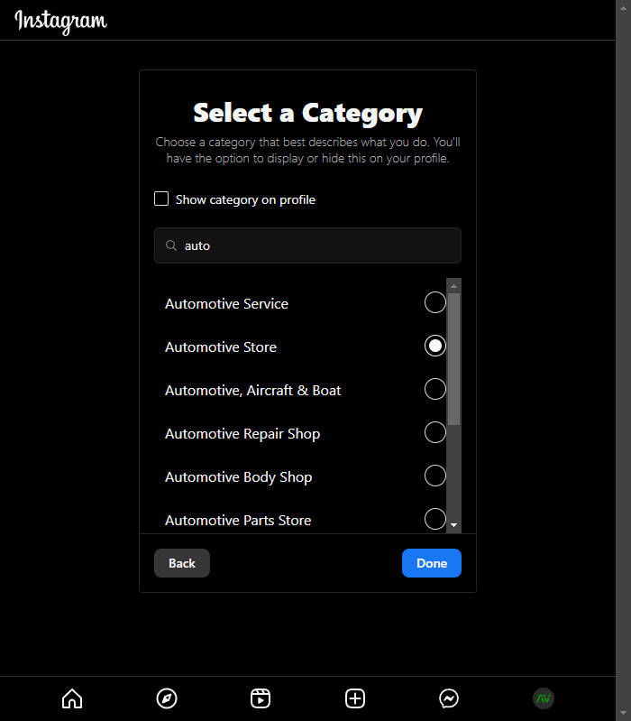Click on Done
