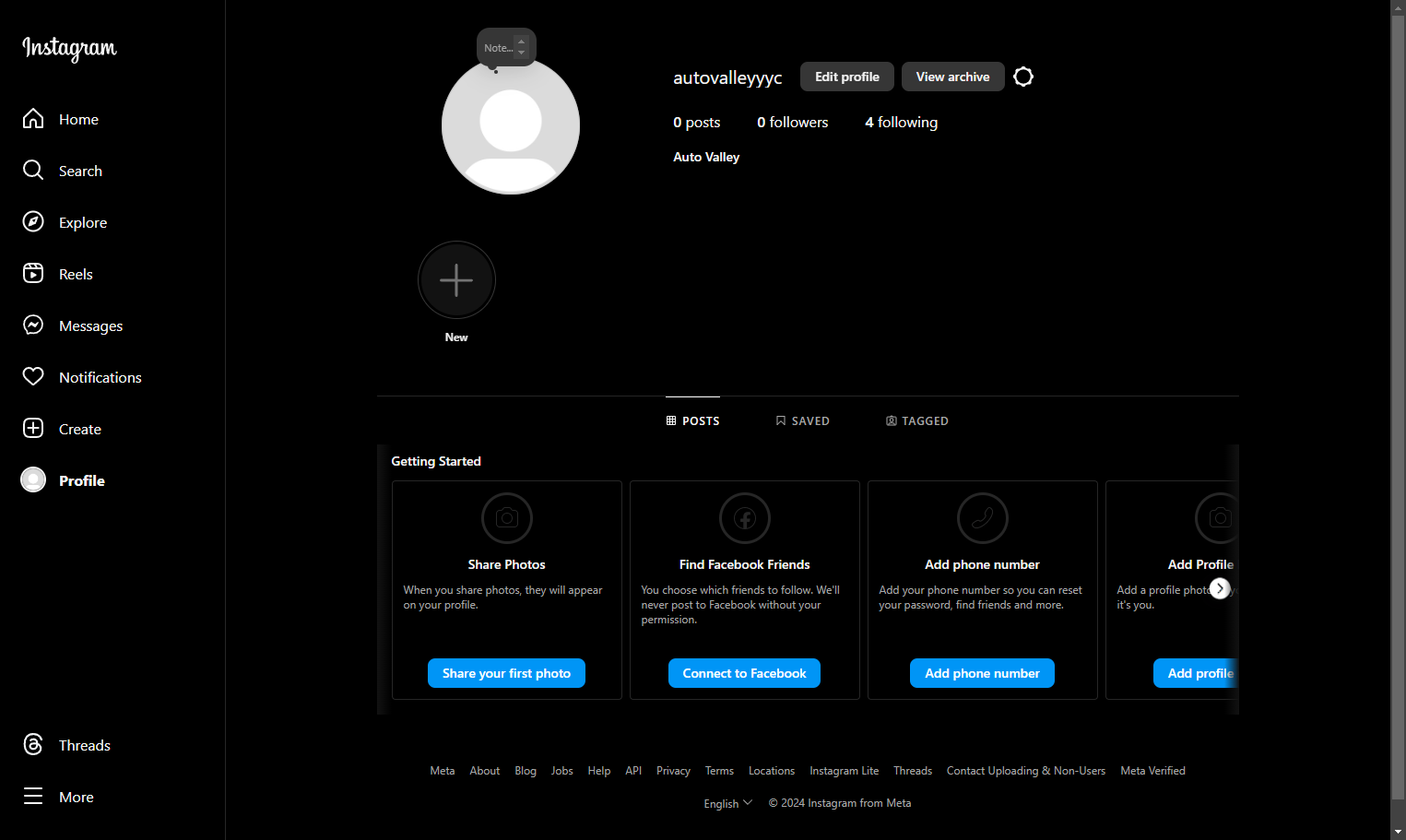Click on Edit profile