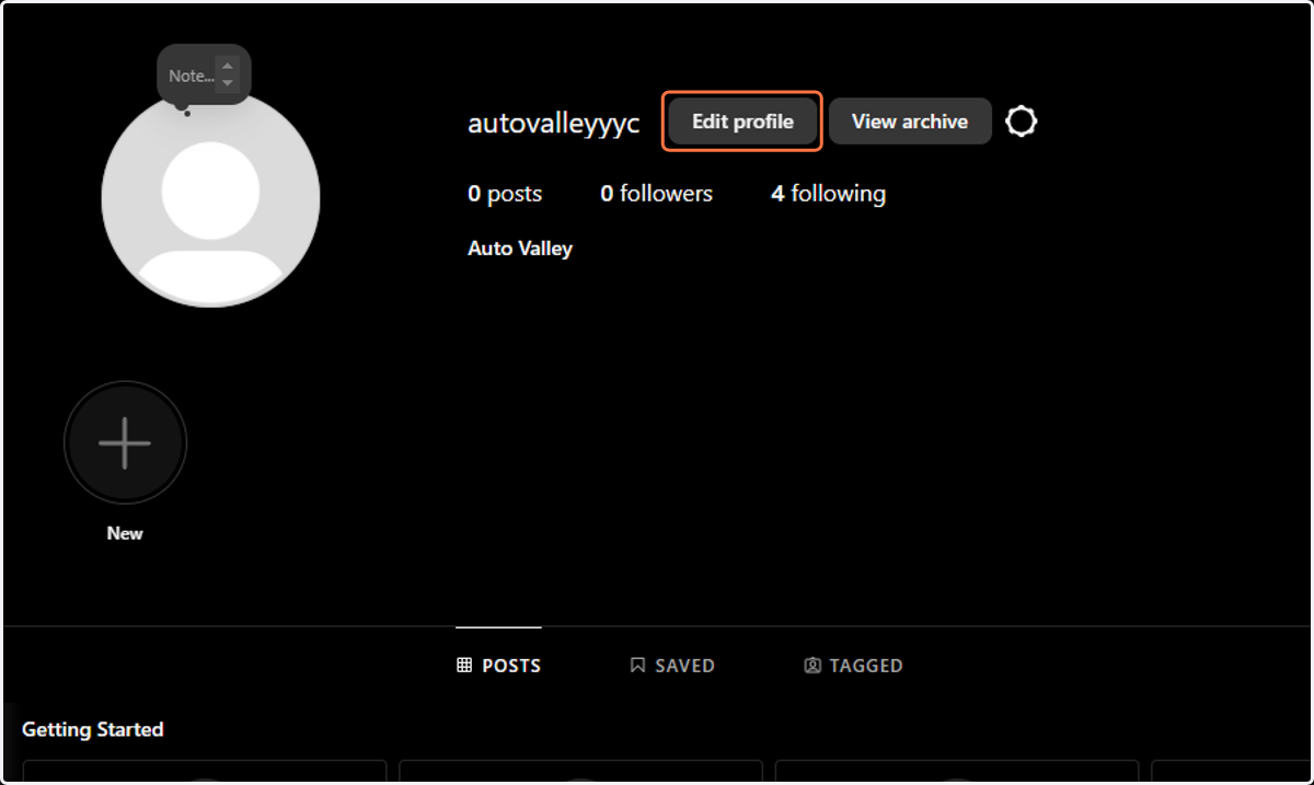 Click on Edit profile