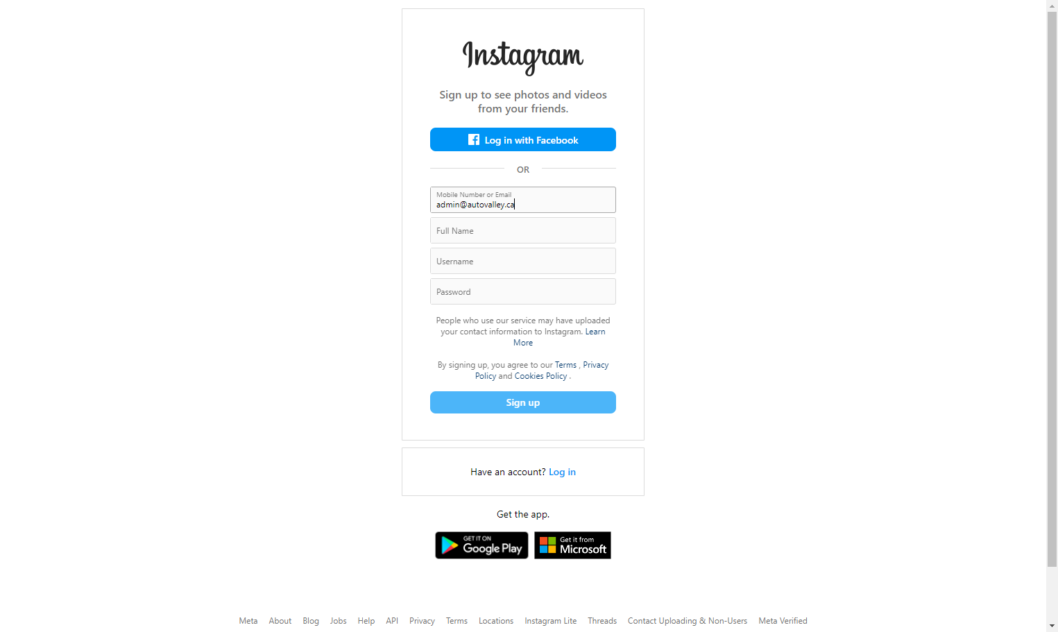 Paste the copied email into the appropriate input