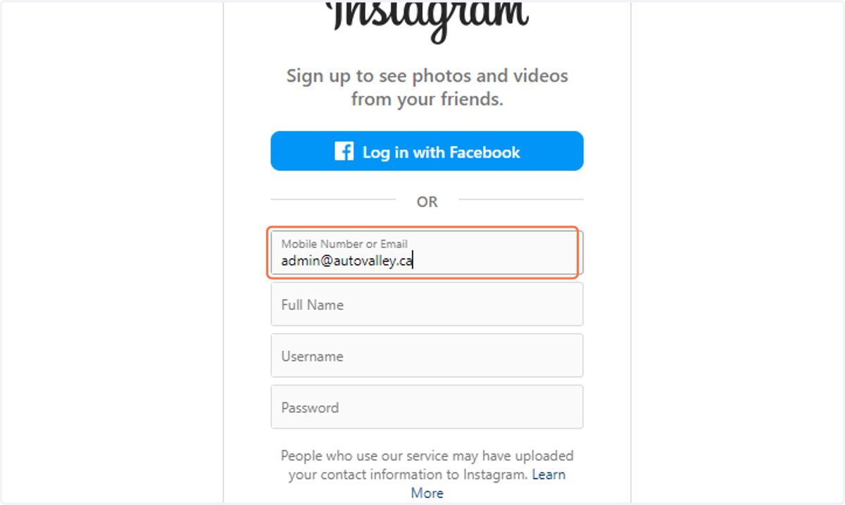 Paste the copied email into the appropriate input