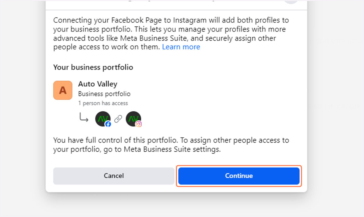 Click on Continue