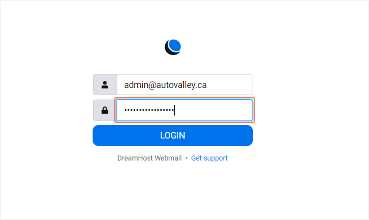 Paste the email and password provided in your Guiding Doc