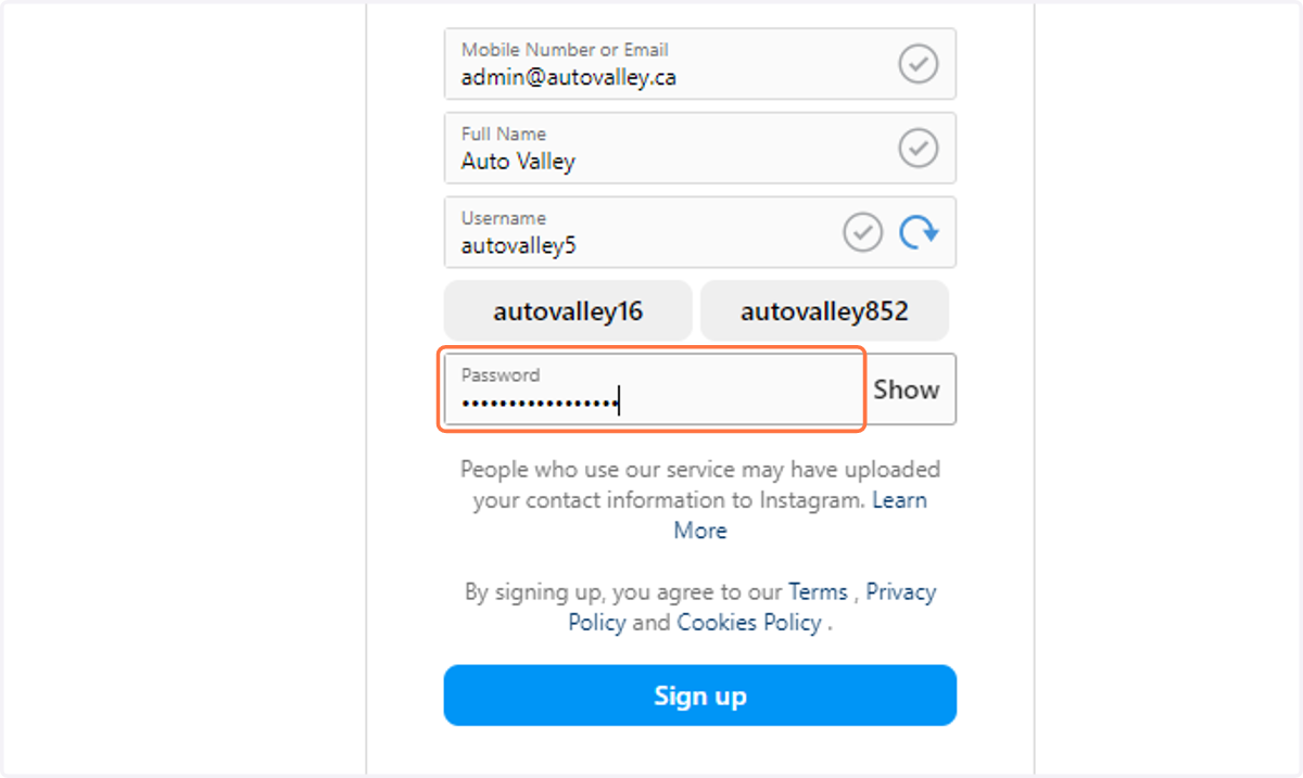 Type in the password that is provided in your Guiding Doc