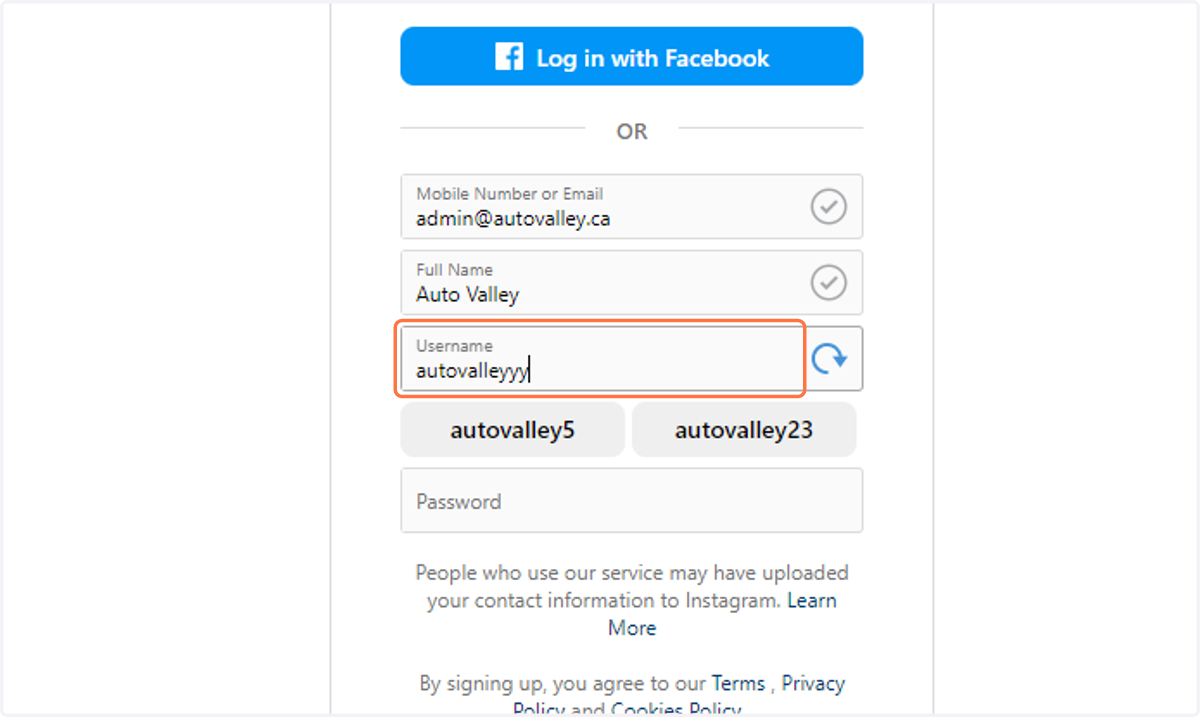 Create a username that is the same or similar to the Facebook Page URL