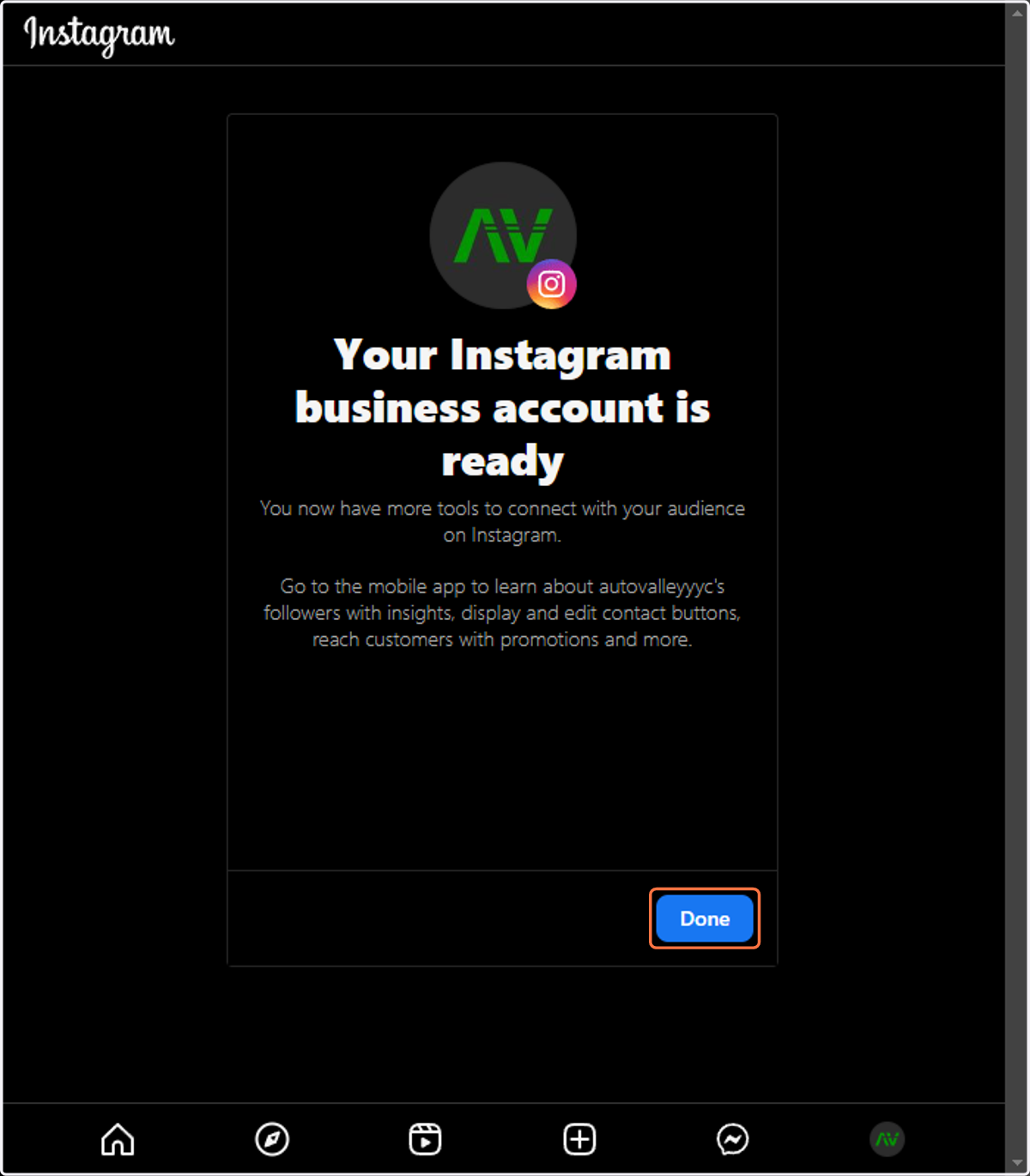 Click on Done