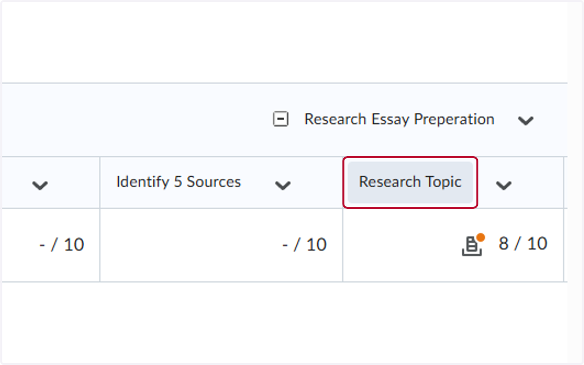 Locate the last assignment they completed