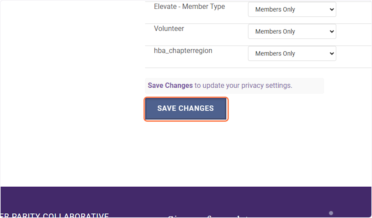 Click on SAVE CHANGES