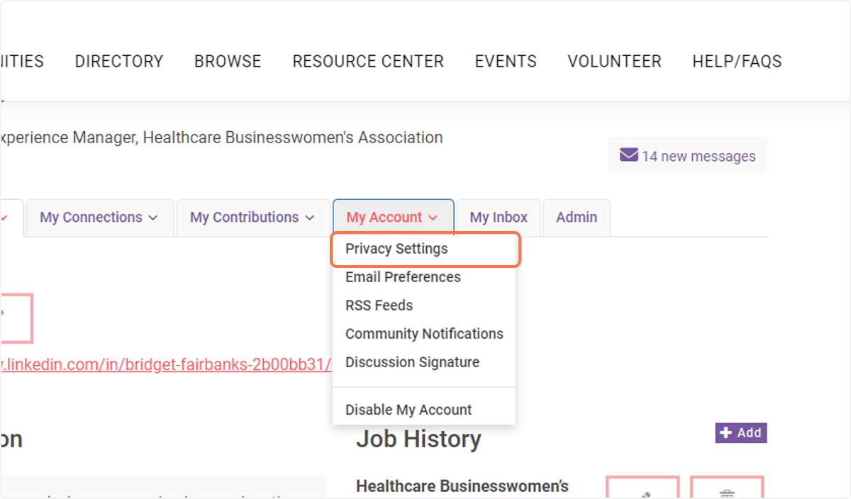 Click on Privacy Settings